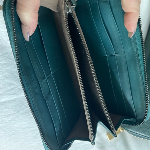 Teal Bottega Veneta Zip Wallet - Picture 6 of 8